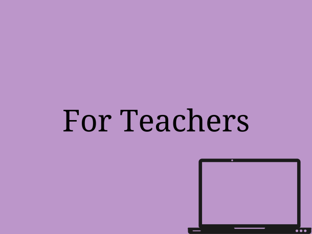 Cover image showing the text for teachers and a laptop in the bottom right corner, set on a purple background