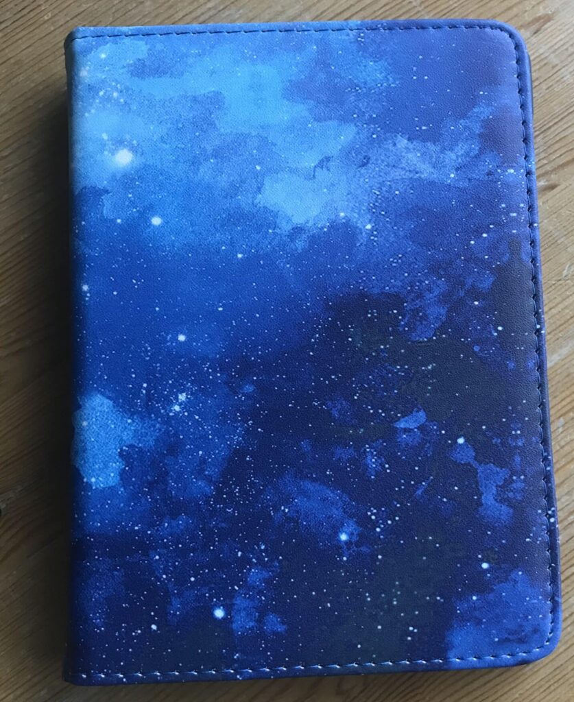 Photo showing a Fintie Z-Starry Sky Kindle Cover