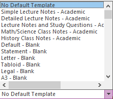Image showing examples of academic OneNote templates from Microsoft