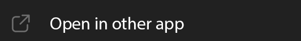 Image showing open in other app option from KeePassium
