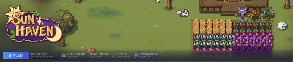 Image showing Sun Haven before starting the game on Steam