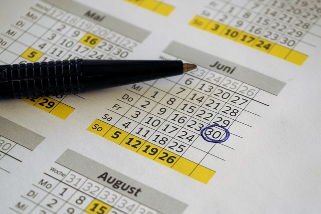 Image showing a calendar with a circled date